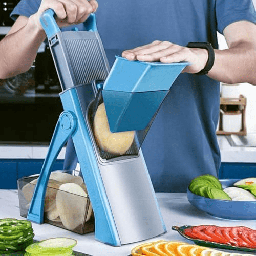 [HH00013367] قطاعة ومبشرة يدوية 5 في 1 لتقطيع الخضروات والفاكهة قابلة للطي
