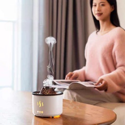 [HH00013442] فواحة مضيئة علي شكل بركان لتعطير وترطيب المنزل بخزان 500 ملي