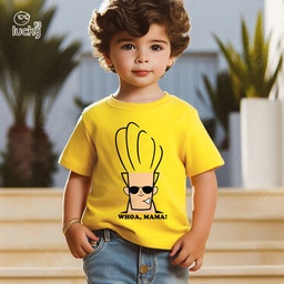 Whoa , Mama ! تيشيرت اطفال قطن باللون الاصفر
