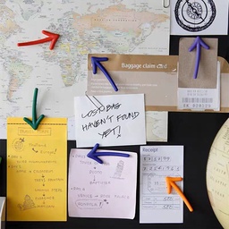 [HH00014166] طقم مغناطيس ثلاجة شكل أسهم  6 قطع بالوان مختلفة