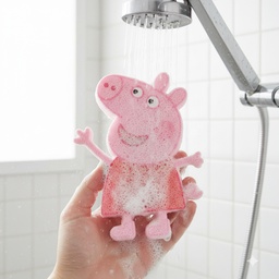 [HH00014247] ليفة استحمام كيوت ناعمة علي البشرة شكل بيبا بيج الخنزير