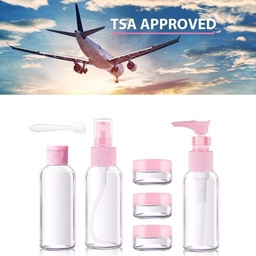 طقم زجاجات السفر 6 قطع لمستحضرات التجميل والعناية الشخصية